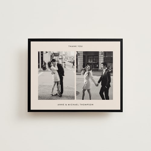 This is a tuxedo wedding thank you cards with standard by Inkblot Design called borough printing on strathmore in standard