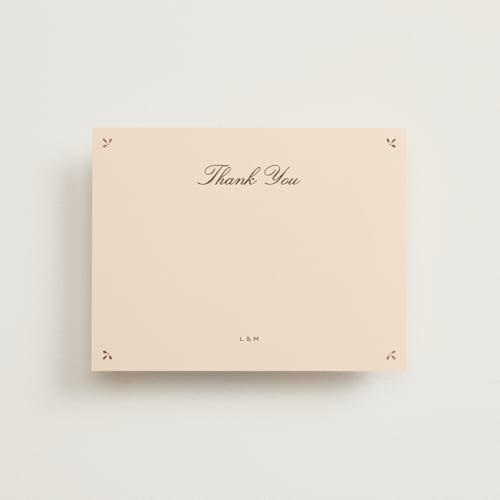 This is a coco wedding thank you cards with foil pressed by Ani Somi called sweet fancy printing on strathmore in standard