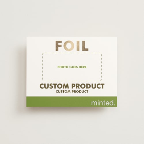 This is a golden wedding thank you cards with foil pressed by Minted Custom called landscape custom printing on strathmore in standard