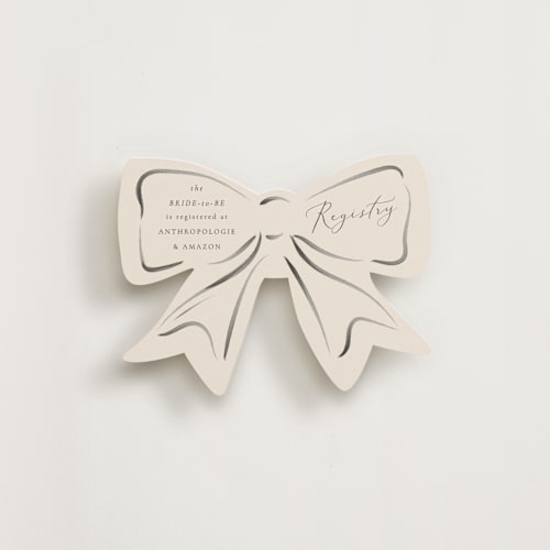 This is a tuxedo insert cards with standard by Corinne Malesic called bow printing on signature in standard