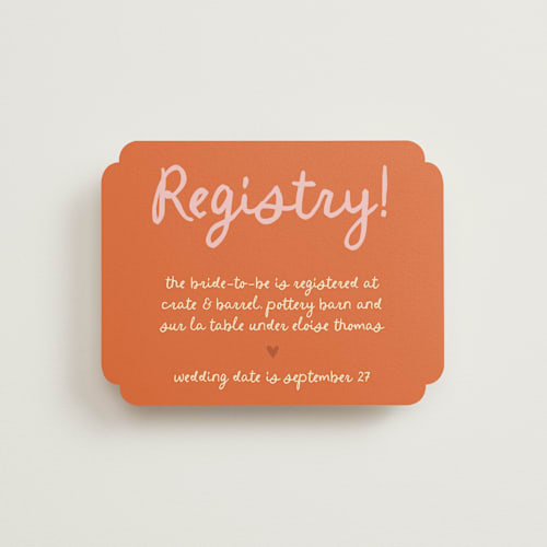 This is a verona bridal shower insert cards with standard by Stephanie Heinrich Godbout called cin cin printing on signature in standard