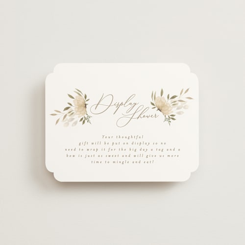 This is a elegant spring bridal shower insert cards with standard by Phrosné Barwood called floral bride printing on signature in standard