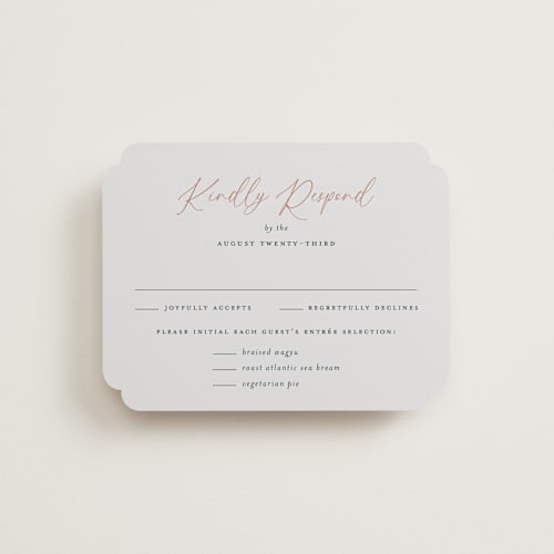 This is a aegean rsvp cards with standard by chocomocacino called kouignette printing on signature in standard