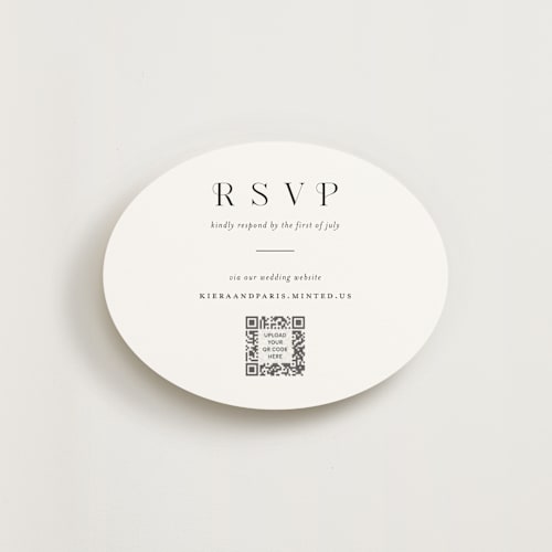 This is a tuxedo rsvp cards with standard by tuldok called embellished note printing on signature in standard