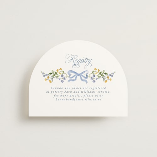 This is a bluebell bridal shower insert cards with standard by Petra Kern called hand painted printing on signature in standard