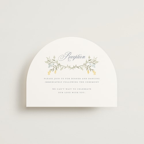 This is a spring reception cards with standard by Petra Kern called monogrammed printing on signature in standard