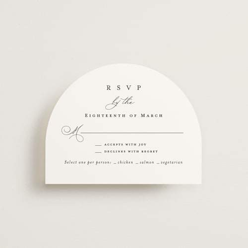 This is a noir rsvp cards with standard by Amy Kross called overlapping printing on signature in standard
