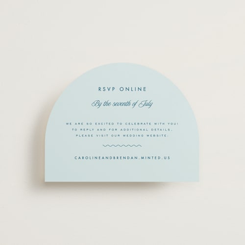 This is a ocean rsvp cards with standard by Kelly Schmidt called coast printing on signature in standard