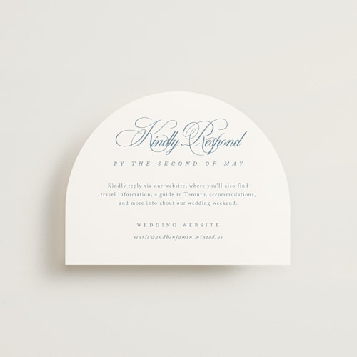 This is a ocean rsvp cards with standard by Kelly Schmidt called chic script printing on signature in standard