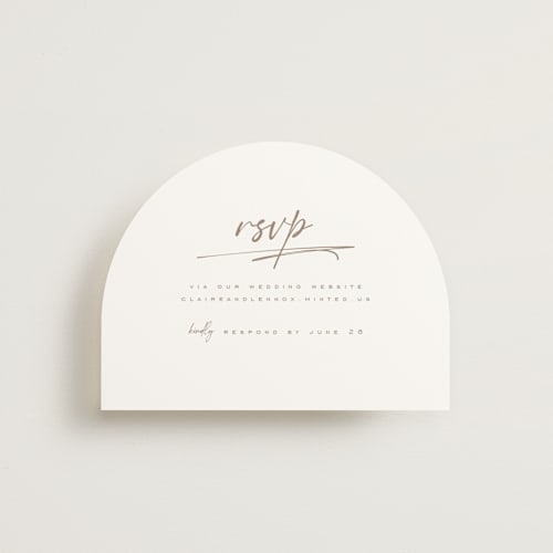 This is a chiffon rsvp cards with standard by Orasie called full photo printing on signature in standard
