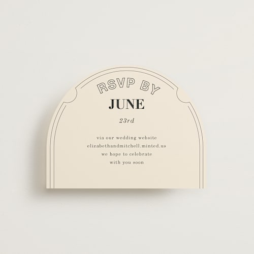 This is a daisy rsvp cards with standard by Baumbirdy called sealed printing on signature in standard