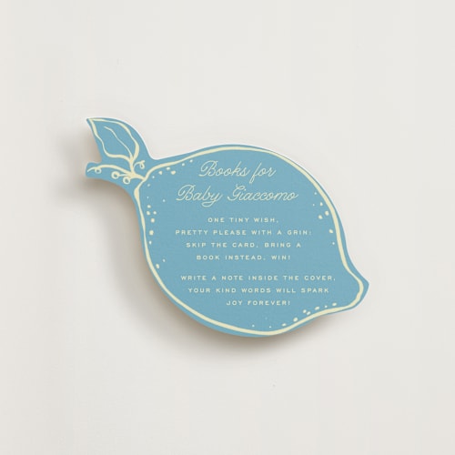 This is a lemonade enclosure cards with standard by Pati Cascino called ciao baby printing on signature in standard