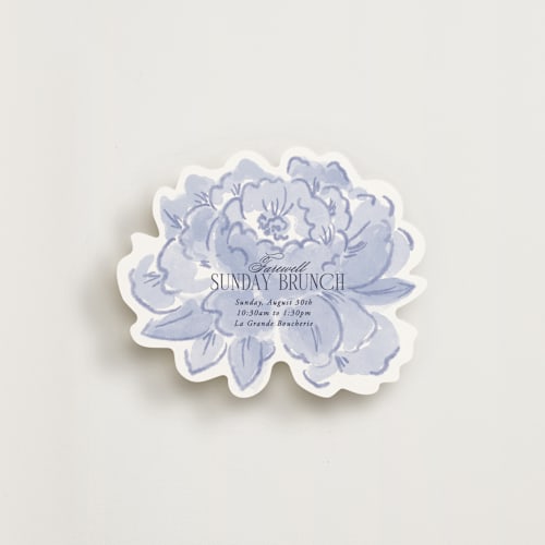 This is a cerulean enclosure cards with standard by Jenna Holcomb called embroidered printing on signature in standard