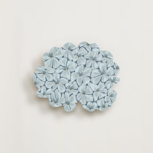 This is a coastal enclosure cards with standard by Susan Moyal called hydrangea vine printing on signature in standard