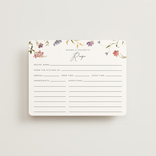 This is a sherbert bridal shower insert cards with standard by Erin Hodges called untied printing on signature in standard