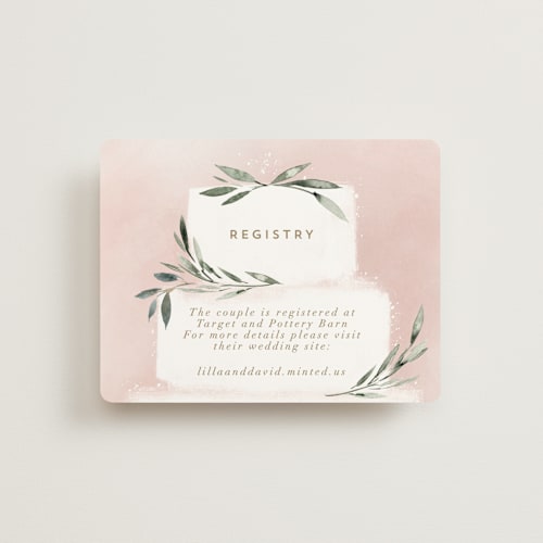 This is a blush bridal shower insert cards with standard by Petra Kern called sweet bride printing on signature in standard