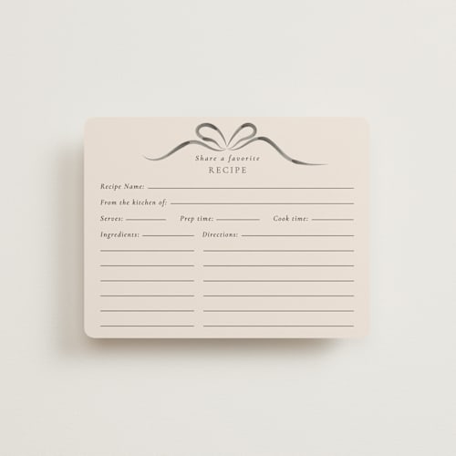 This is a tuxedo bridal shower insert cards with standard by Corinne Malesic called bow printing on signature in standard