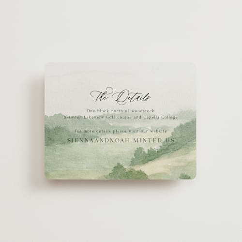 This is a meadow enclosure cards with standard by Elly called the vow printing on signature in standard
