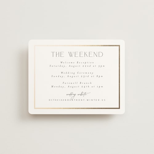This is a porcelain enclosure cards with foil pressed by Nicole Walsh called regal printing on signature in standard
