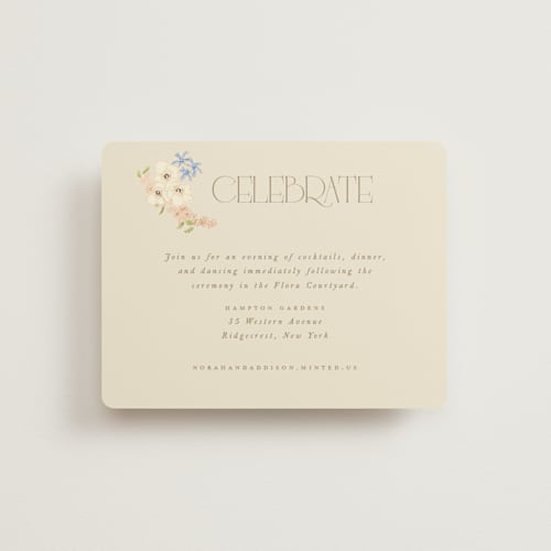 This is a sherbert foil stamped wedding invitations with foil pressed by Leah Bisch called in the garden printing on signature in standard