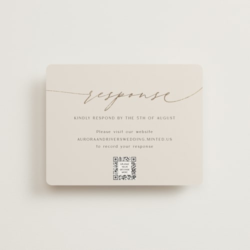 This is a smoke rsvp cards with foil pressed by Olivia Raufman called gathering printing on signature in standard