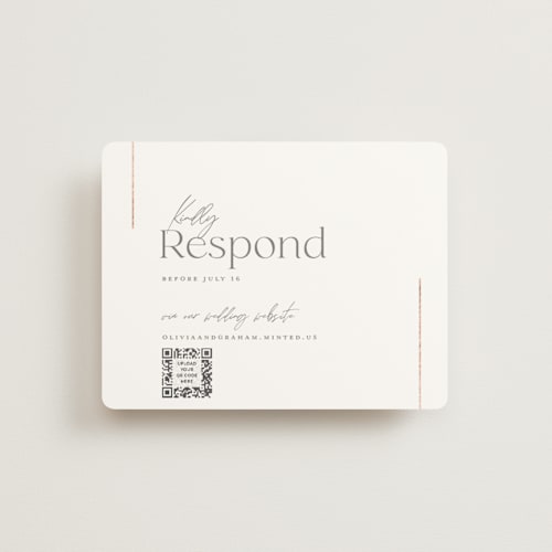 This is a snow rsvp cards with foil pressed by Michelle Taylor called simple lines printing on signature in standard