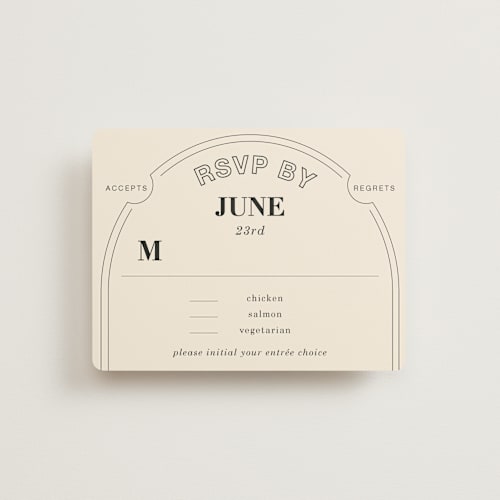 This is a daisy rsvp cards with standard by Baumbirdy called sealed printing on signature in standard