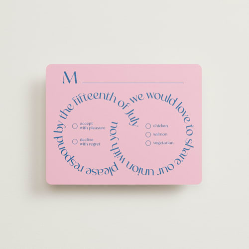 This is a marseille rsvp cards with standard by Claudia Orengo called connected printing on signature in standard