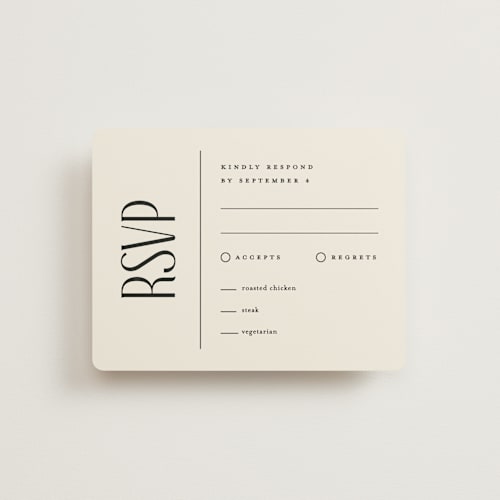 This is a daydream rsvp cards with standard by Pixel and Hank called all type printing on signature in standard