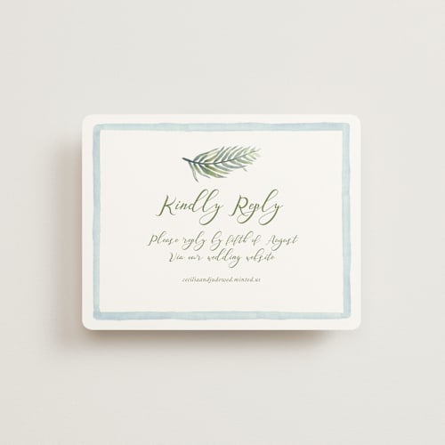 This is a celeste rsvp cards with standard by Pati Cascino called alento printing on signature in standard