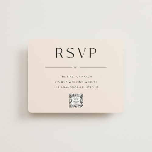 This is a creampuff rsvp cards with standard by Carolyn MacLaren called modern aligned printing on signature in standard