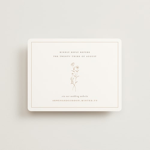 This is a chiffon rsvp cards with standard by chocomocacino called kouignette printing on signature in standard