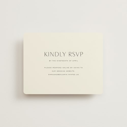 This is a porcelain rsvp cards with standard by Jennifer Postorino called glide printing on signature in standard
