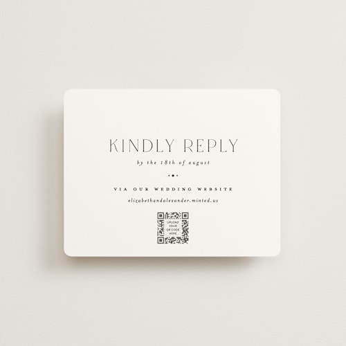 This is a cotton rsvp cards with standard by Carolyn Nicks called grande printing on signature in standard