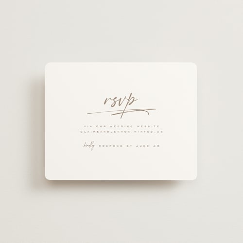 This is a chiffon rsvp cards with standard by Orasie called full photo printing on signature in standard