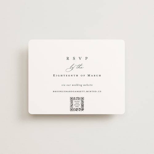 This is a noir rsvp cards with standard by Amy Kross called overlapping printing on signature in standard