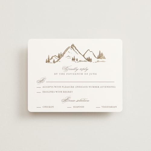 This is a earth rsvp cards with foil pressed by Mansi Verma called colorado printing on signature in standard