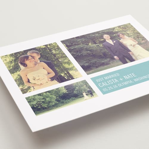 This is a sky wedding announcements with standard by Precious Bugarin Design called modern geometric group    printing on recycled smooth signature in standard
