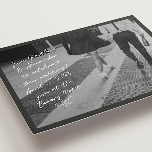 This is a deep sea wedding invitations with standard by Adelyn T. called photograph scribble printing on recycled smooth signature in standard