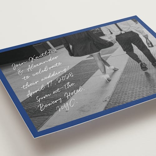 This is a lagoon wedding invitations with standard by Adelyn T. called photograph scribble printing on recycled smooth signature in standard