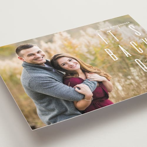 This is a fog save the date with standard by Remioni called save the date printing on recycled smooth signature in standard
