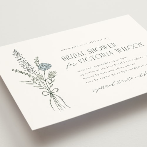 This is a garden bridal shower invitations with standard by Kelly Schmidt called botanical printing on signature in standard
