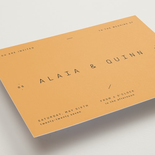 This is a confetti wedding invitations with standard by Blustery August called alaia printing on signature in standard