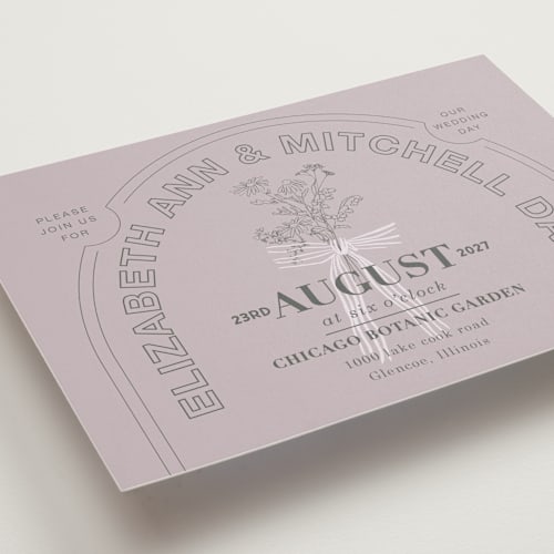 This is a plum wedding invitations with standard by Baumbirdy called sealed printing on signature in standard