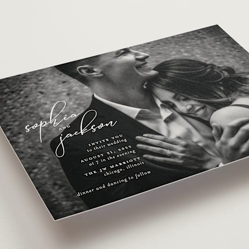 This is a pearl wedding invitations with standard by Laura Hamm called kindly join us printing on signature in standard