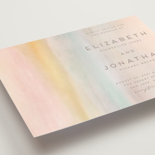 This is a dawn wedding invitations with standard by Grace Kreinbrink called off shore printing on signature in standard