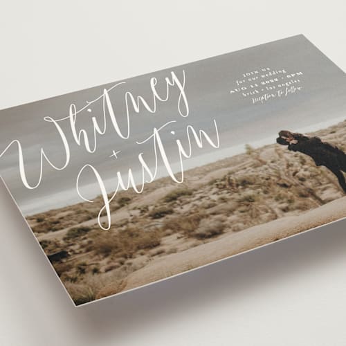 This is a pearl wedding invitations with standard by Roxy Cervantes called signed printing on signature in standard