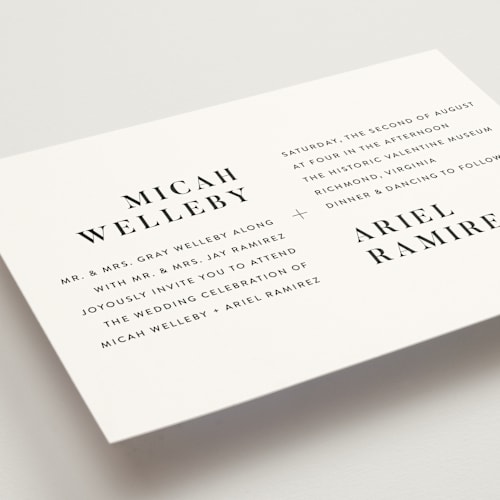 This is a cloud wedding invitations with standard by Carly Reed Walker called harmonie printing on signature in standard