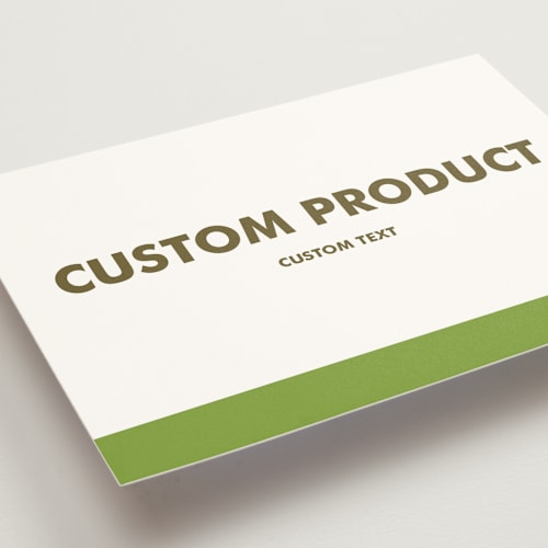 This is a charcoal menu cards with standard by Minted Custom called landscape printing on signature in standard
