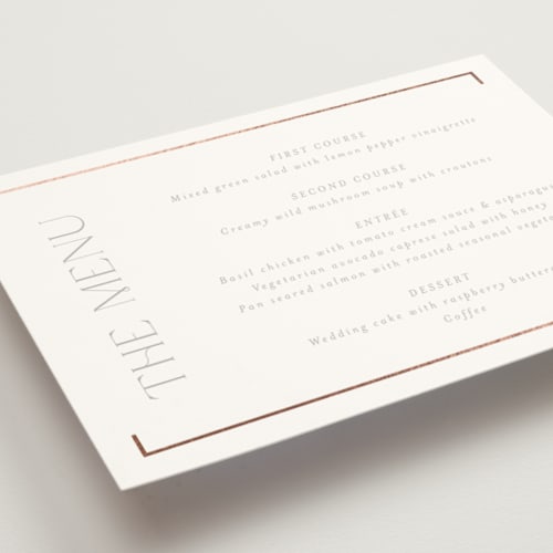 This is a snow menu cards with foil pressed by AK Graphics called bellino printing on signature in standard